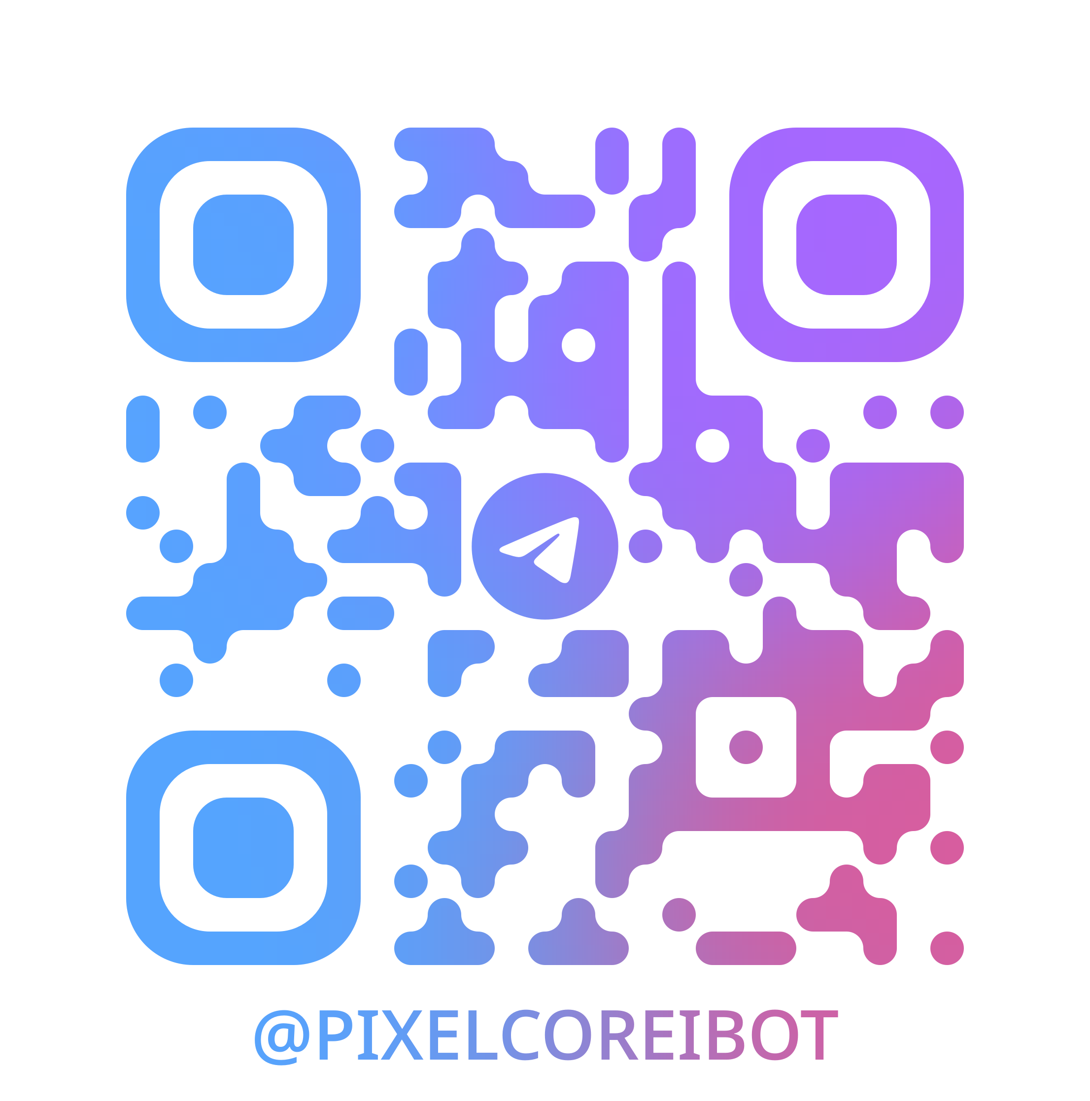 QR code @PIXELCOREIBOT